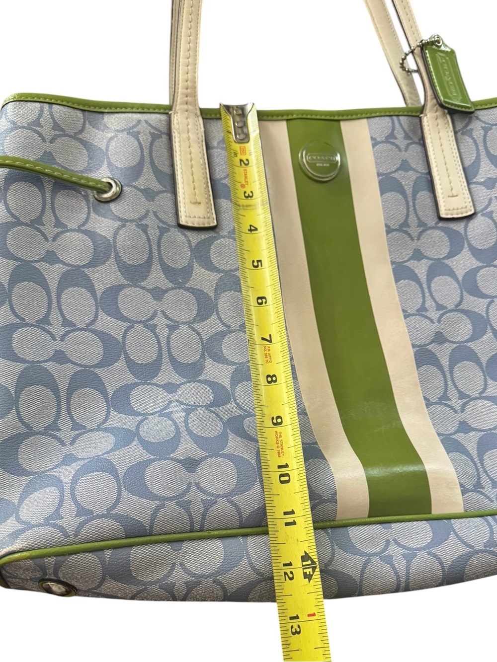 Coach Signature Heritage Canvas Tote - Picture 6 of 8